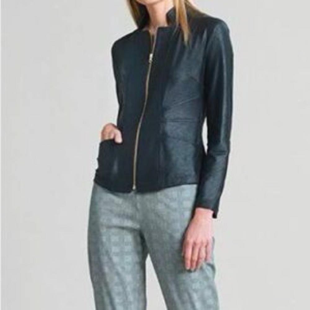 NEW CLARA SUNWOO Liquid Leather Jacket